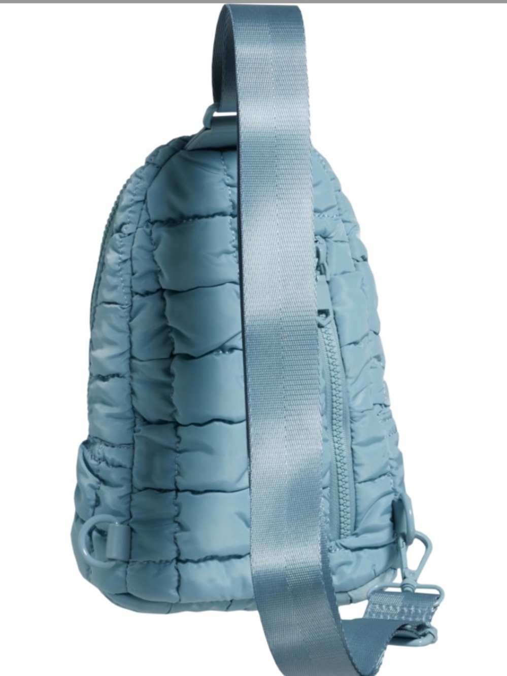 Light Blue Quilted Sling Bag for Men - Picture 4 of 4
